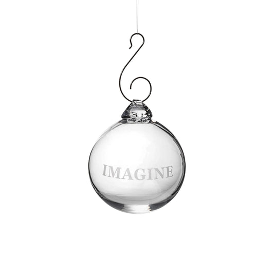 Simon Pearce "Imagine" Round Ornament