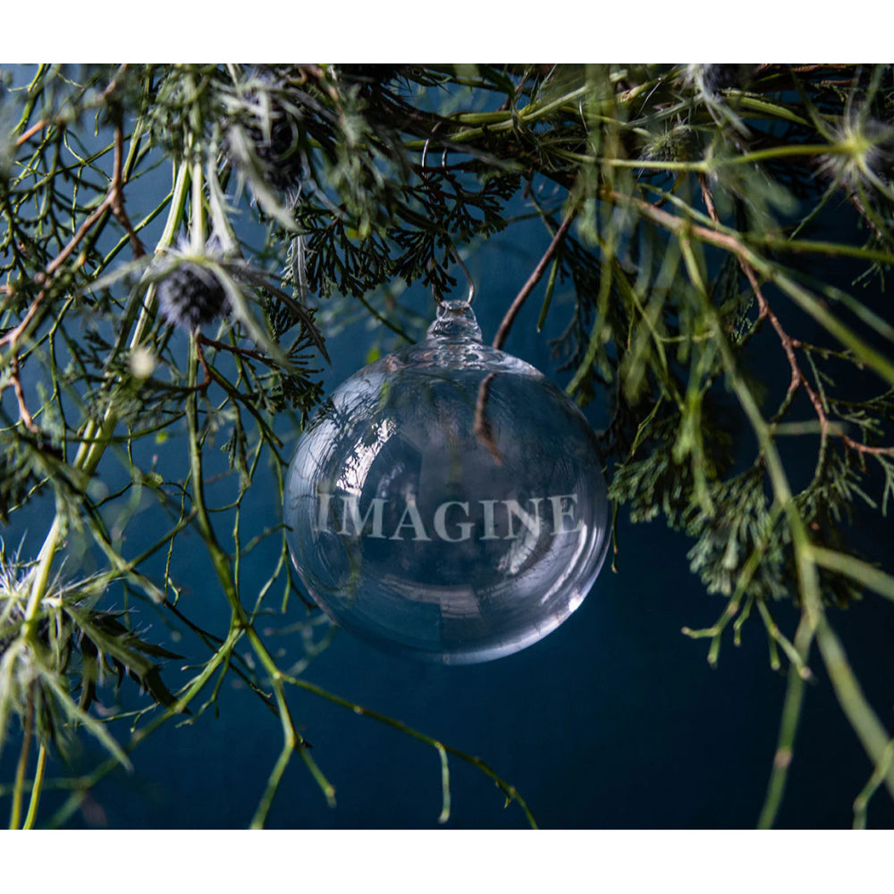 Simon Pearce "Imagine" Round Ornament
