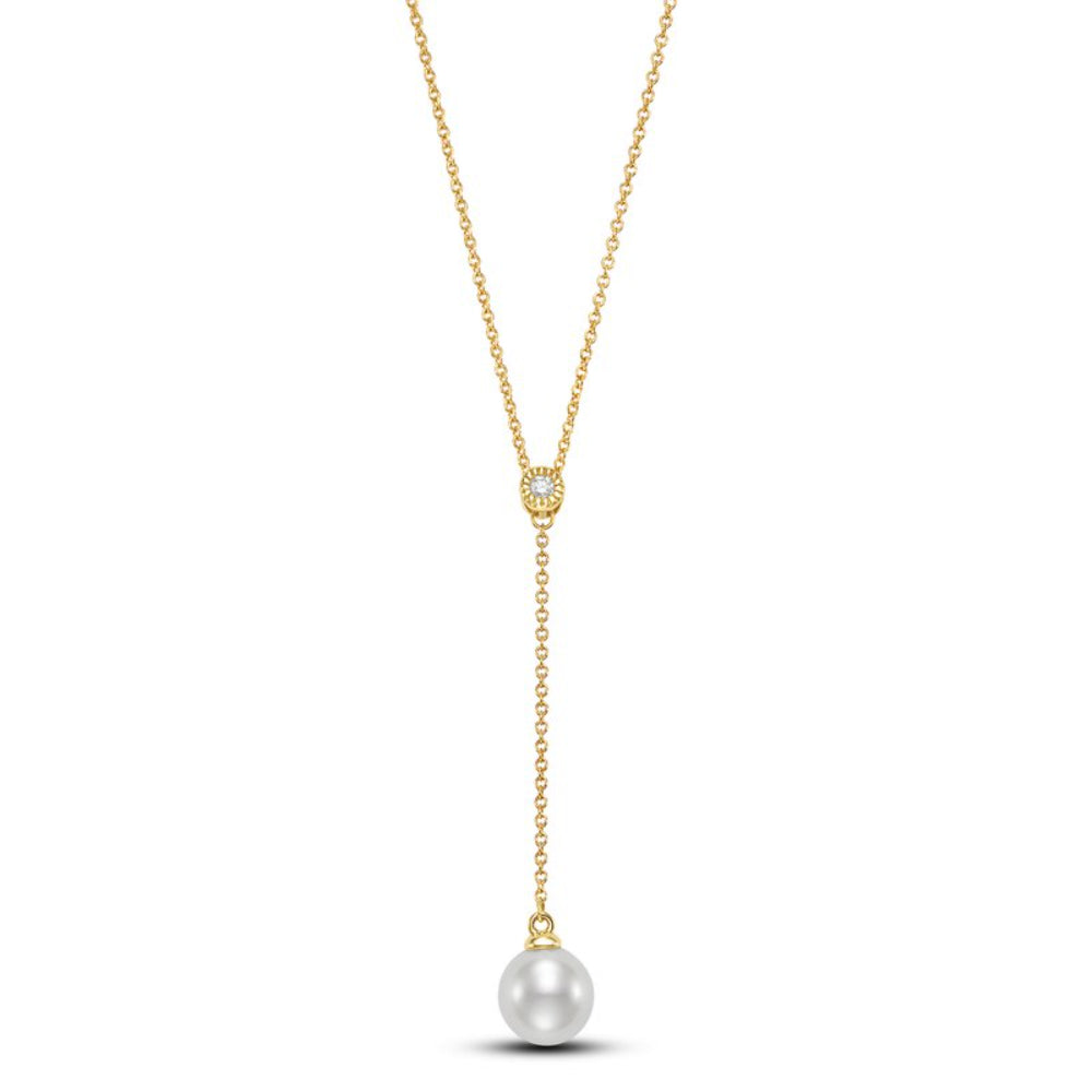 Mastoloni 14k Gold Pearl Diamond Grace Necklace