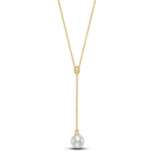 Mastoloni 14k Gold Pearl Diamond Grace Necklace