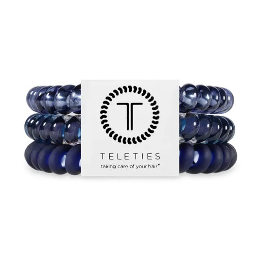 TELETIES Nightfall Navy Spiral Hair Coils