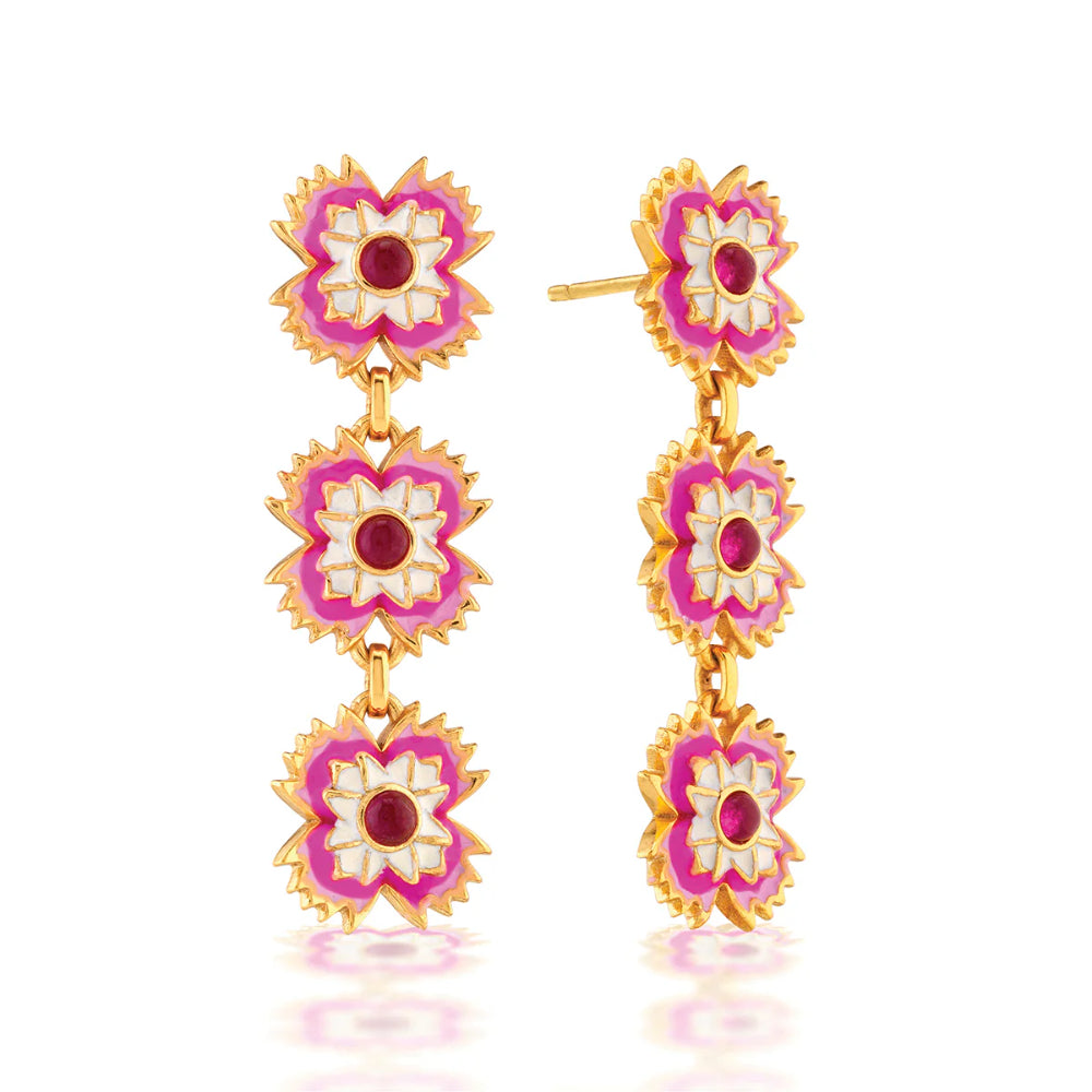 Capucine De Wulf Dianthus Linear Earrings