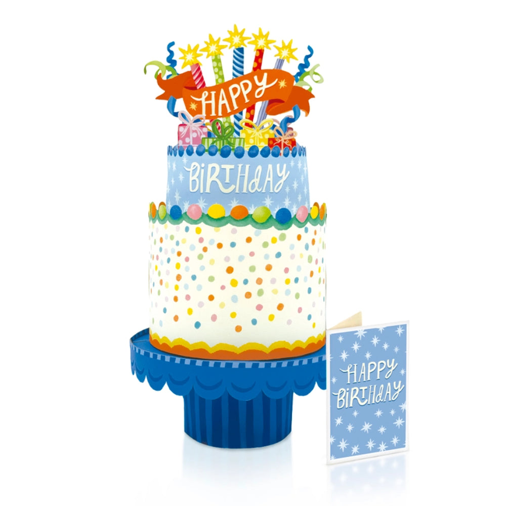 Confetti Birthday Cake Pop-Up Greeting Cards