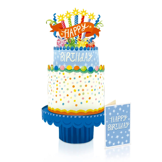 Confetti Birthday Cake Pop-Up Greeting Cards