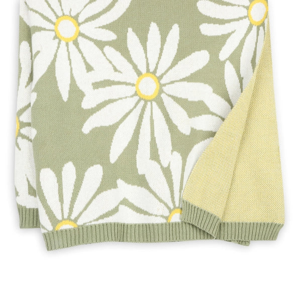 Viverano Organics Wildflower Organic Jacquard Knit Baby Blanket