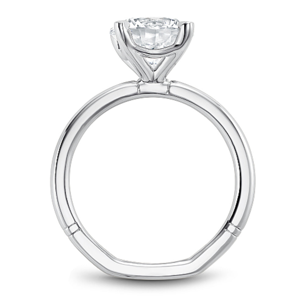 White gold ring with 'Noam Carver' branding on a white background