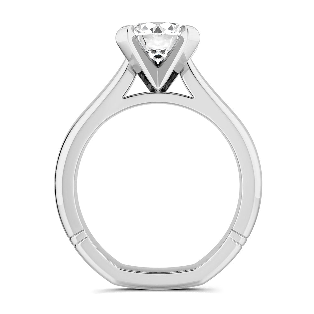 White gold diamond ring with 'Noam Carver' branding on a white background