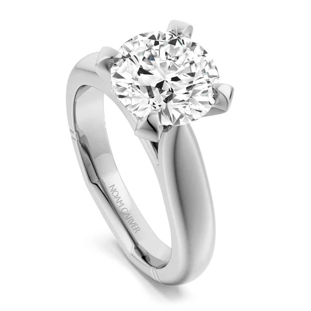 White gold diamond ring with 'Noam Carver' branding on a white background