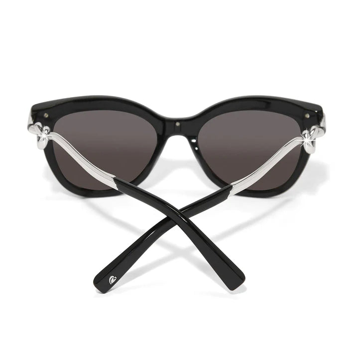 Silver and white sunglasses back on white background