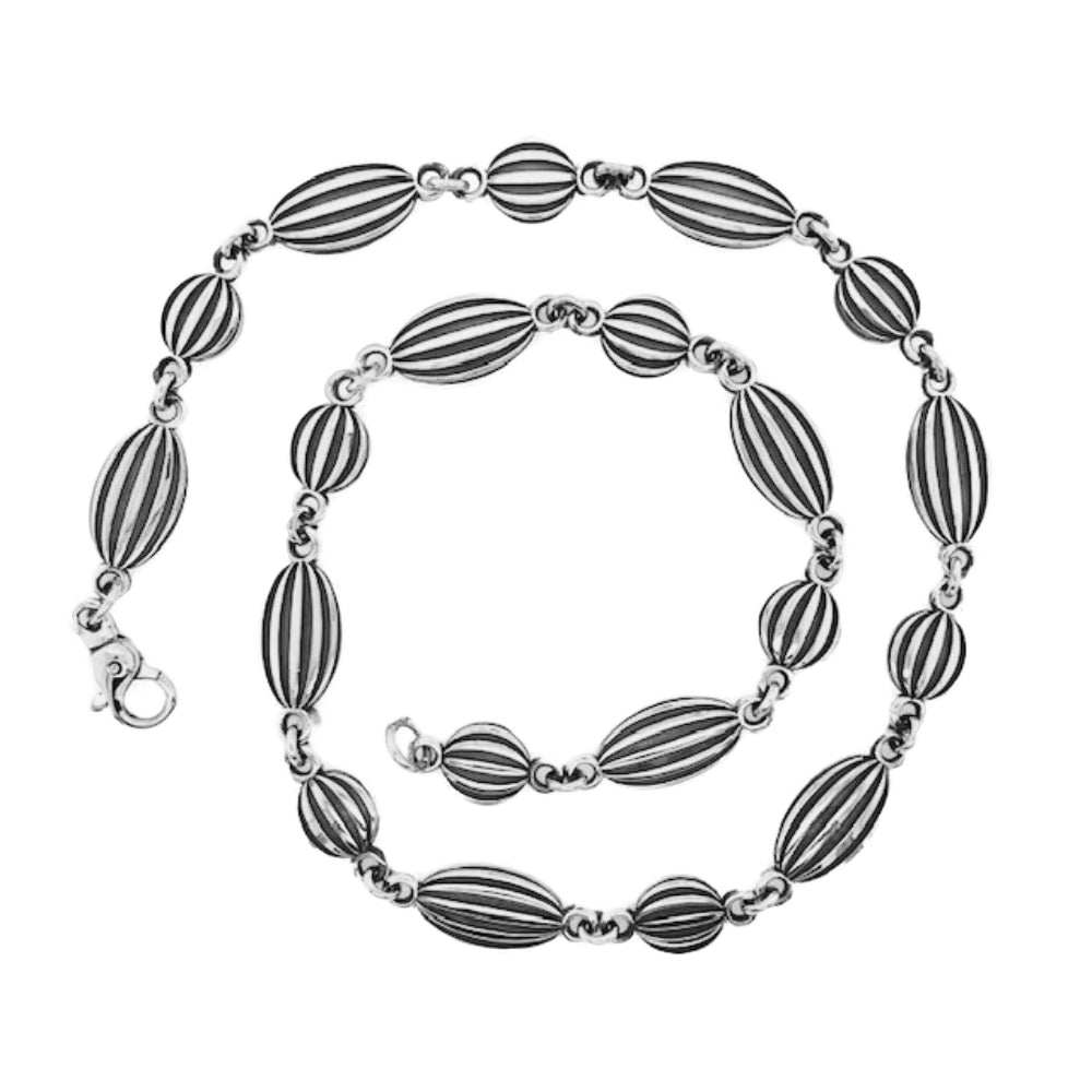 Sterling Silver 17" Beachball Link Necklace