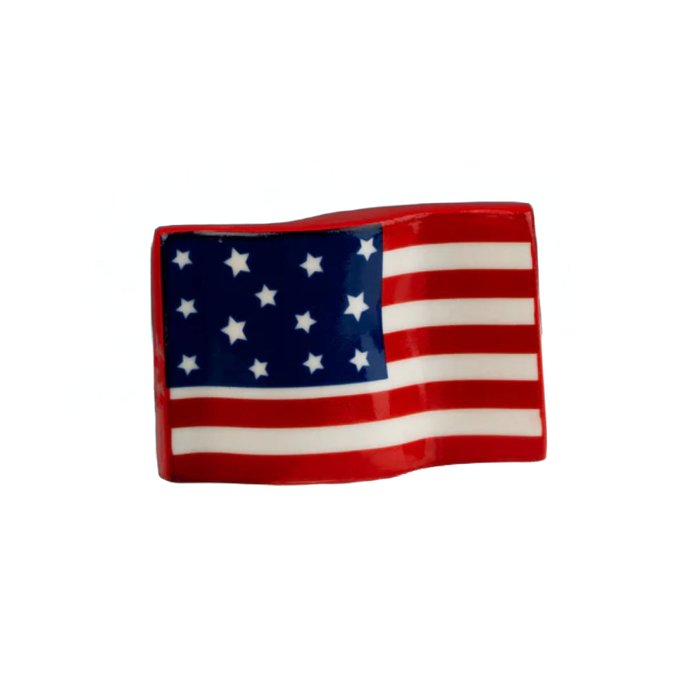 American flag mini decor piece on a white background