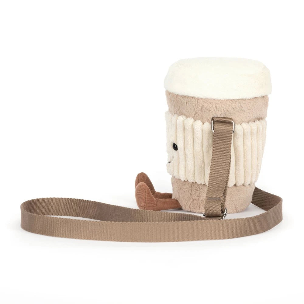 Children's toy with a strap on a white background