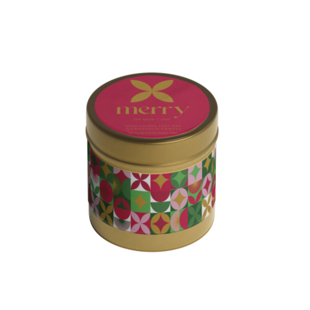 Annapolis Candle MOOD Collection Holiday Candle Tin
