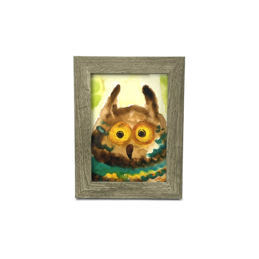 Artwork for Animals Angelica Goodwin Original Owl Watercolor Print