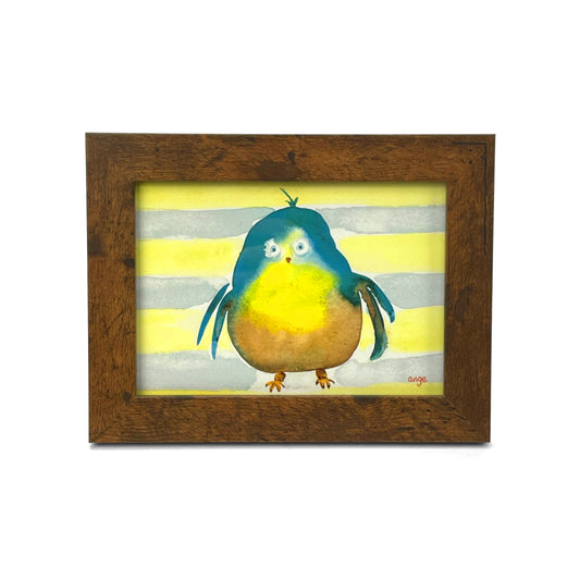 Artwork for Animals Angelica Goodwin Original Turquoise & Brown Bird Watercolor Print