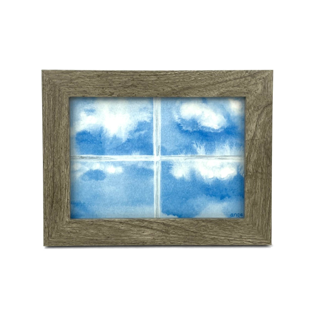 Artwork for Animals Angelica Goodwin Original Up Stairs Window View Watercolor Print