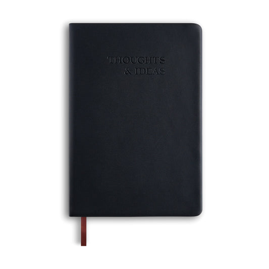 HomArt Thoughts And Ideas Black Leather Notebook
