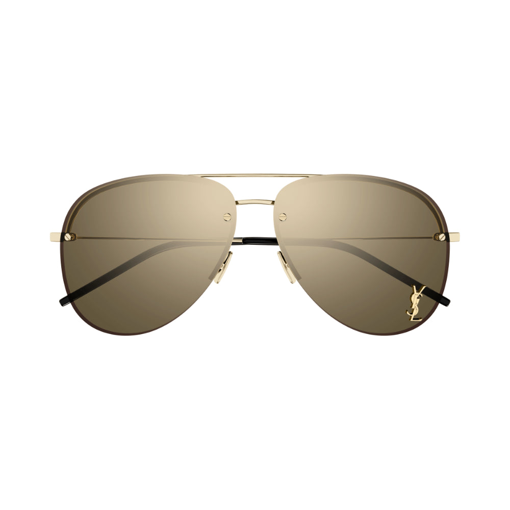 Saint Laurent Classic 11 M Unisex Sunglasses - Gold and Bronze