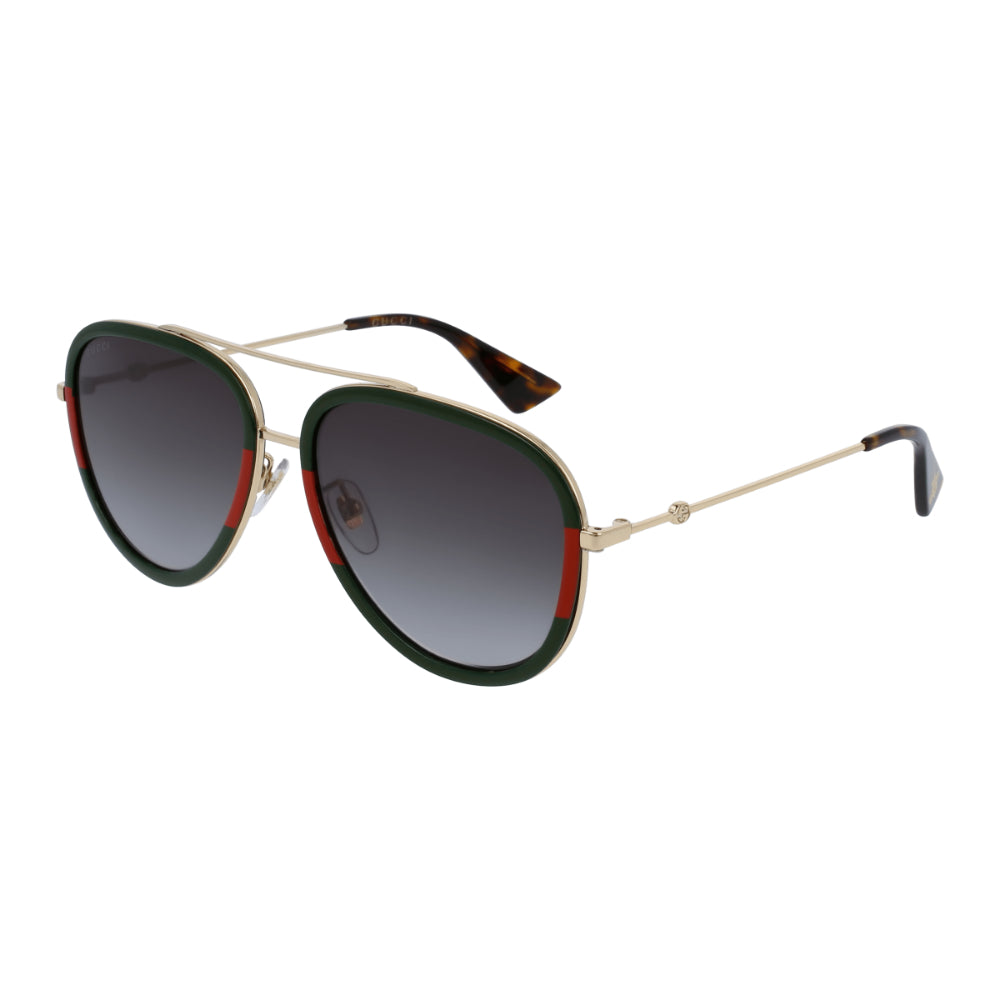Gucci GG0062S Women's Sunglasses - Gold and Green