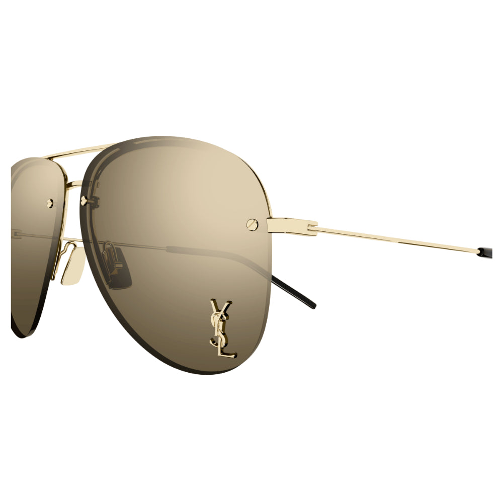Saint Laurent Classic 11 M Unisex Sunglasses - Gold and Bronze