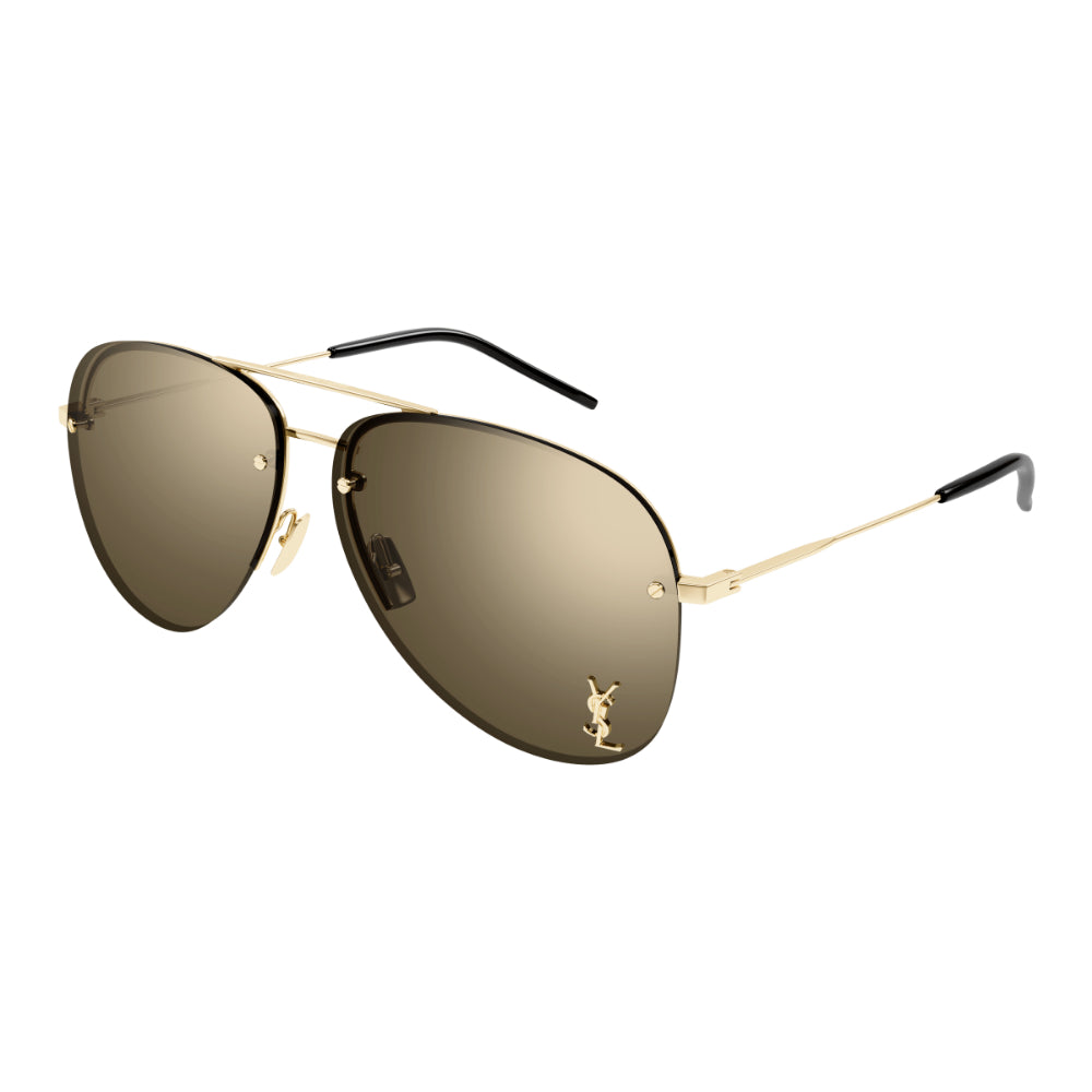 Saint Laurent Classic 11 M Unisex Sunglasses - Gold and Bronze