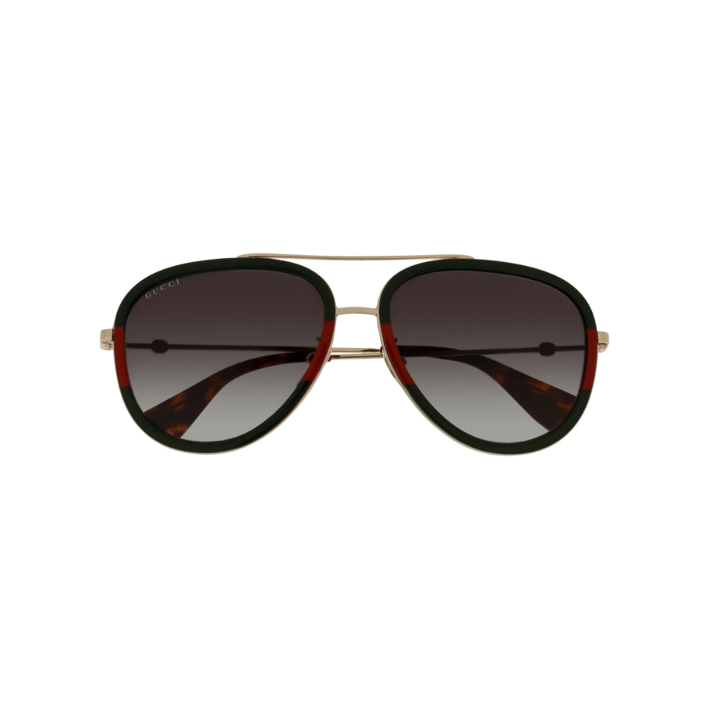 Gucci GG0062S Women's Sunglasses - Gold and Green