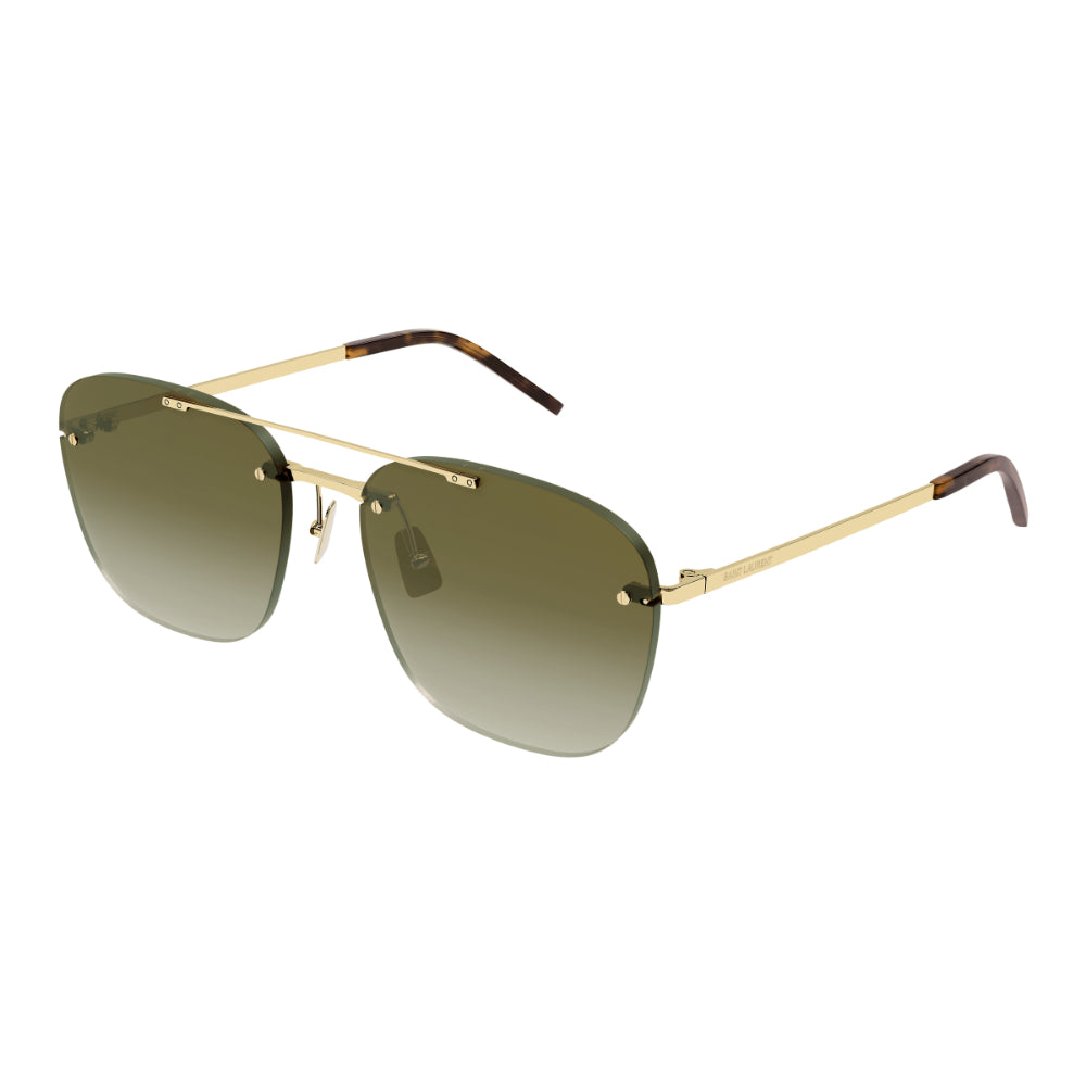 Saint Laurent SL 309 RIMLESS Unisex Sunglasses - Gold and Gradient Brown