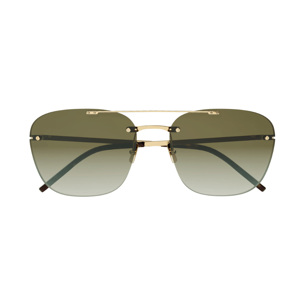 Saint Laurent SL 309 RIMLESS Unisex Sunglasses - Gold and Gradient Brown