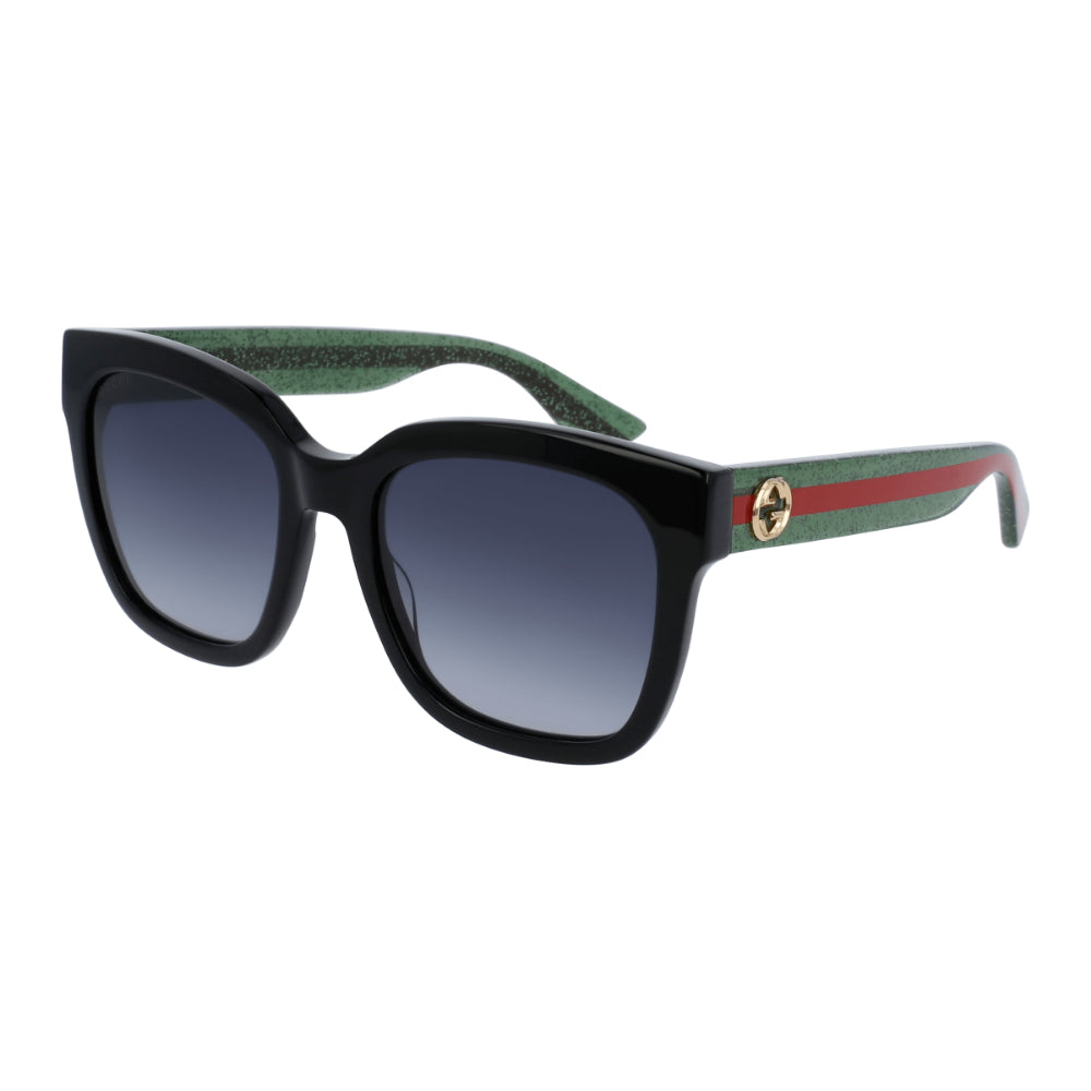 Gucci GG0034SN Women's Sunglasses - Black and Green