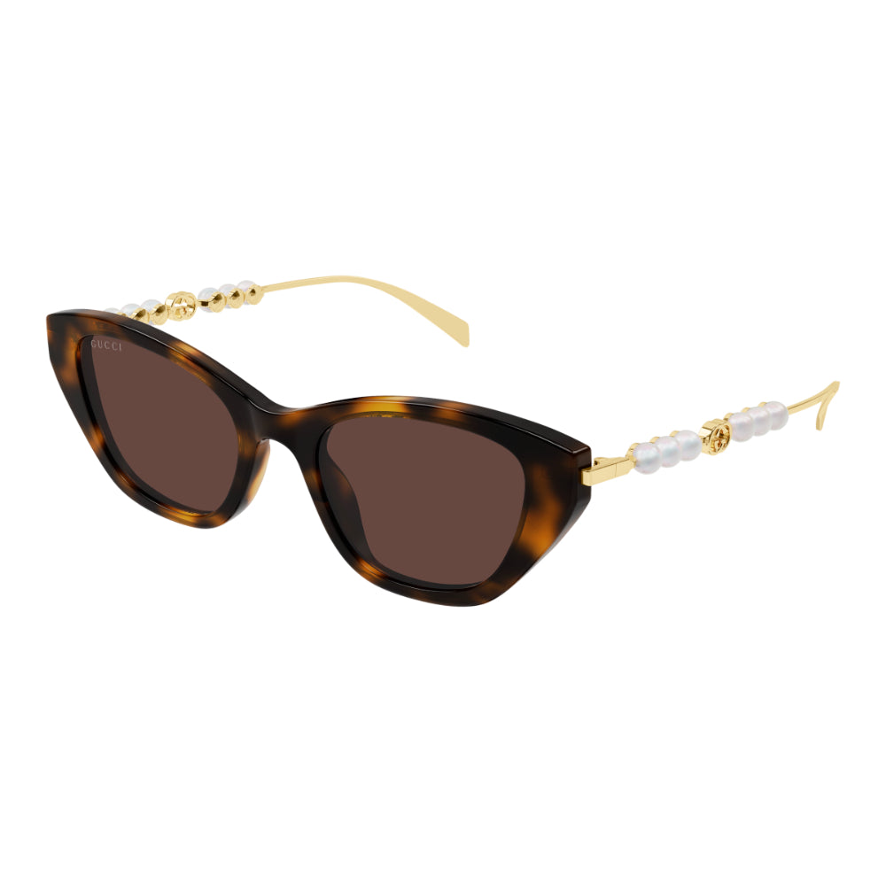 Gucci GG1968S Women's Sunglasses - Havana and Gold