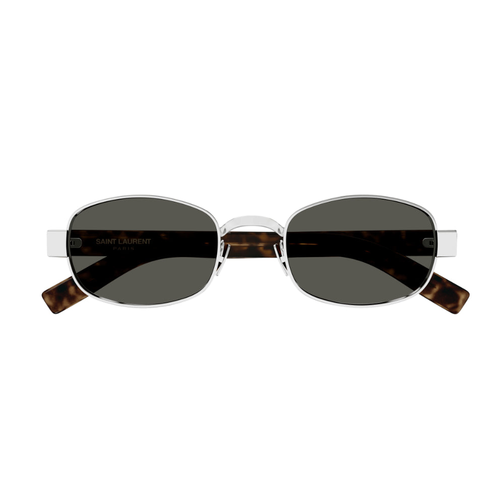 Saint Laurent SL 706 Unisex Sunglasses - Silver & Havana