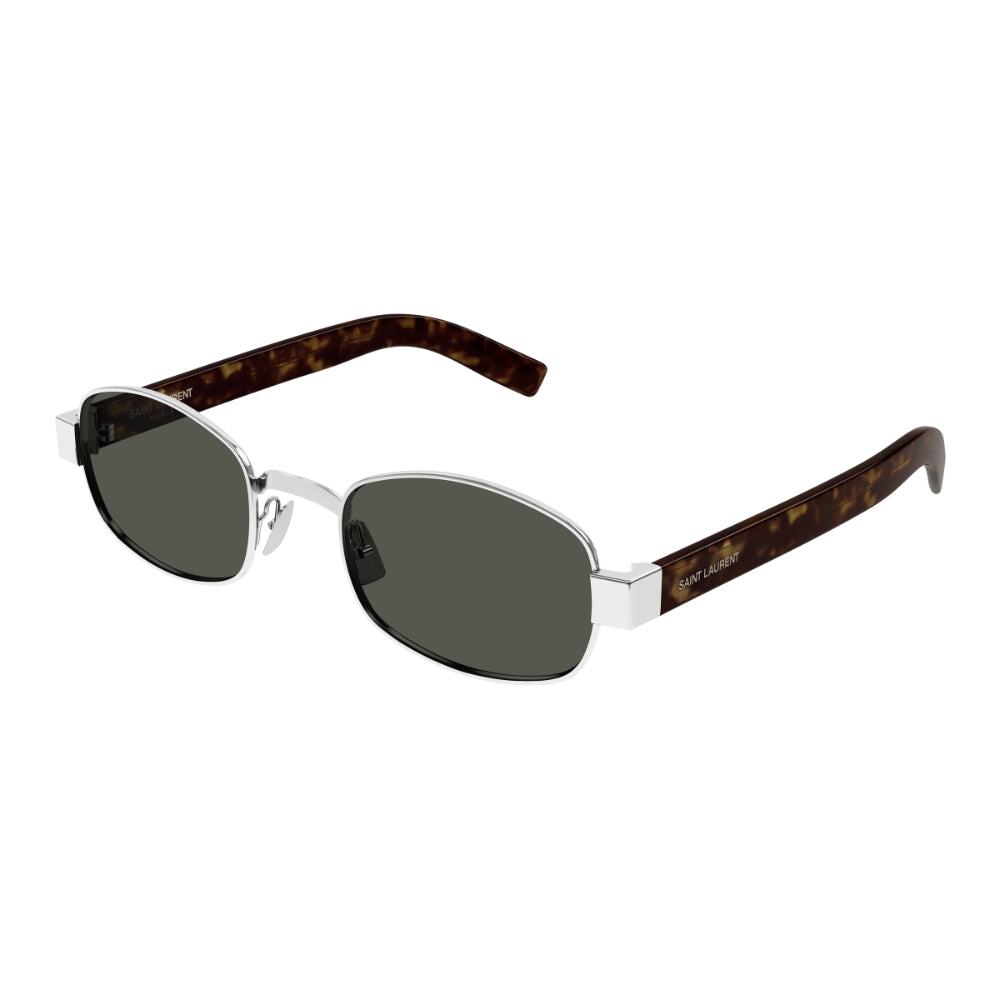 Saint Laurent SL 706 Unisex Sunglasses - Silver & Havana