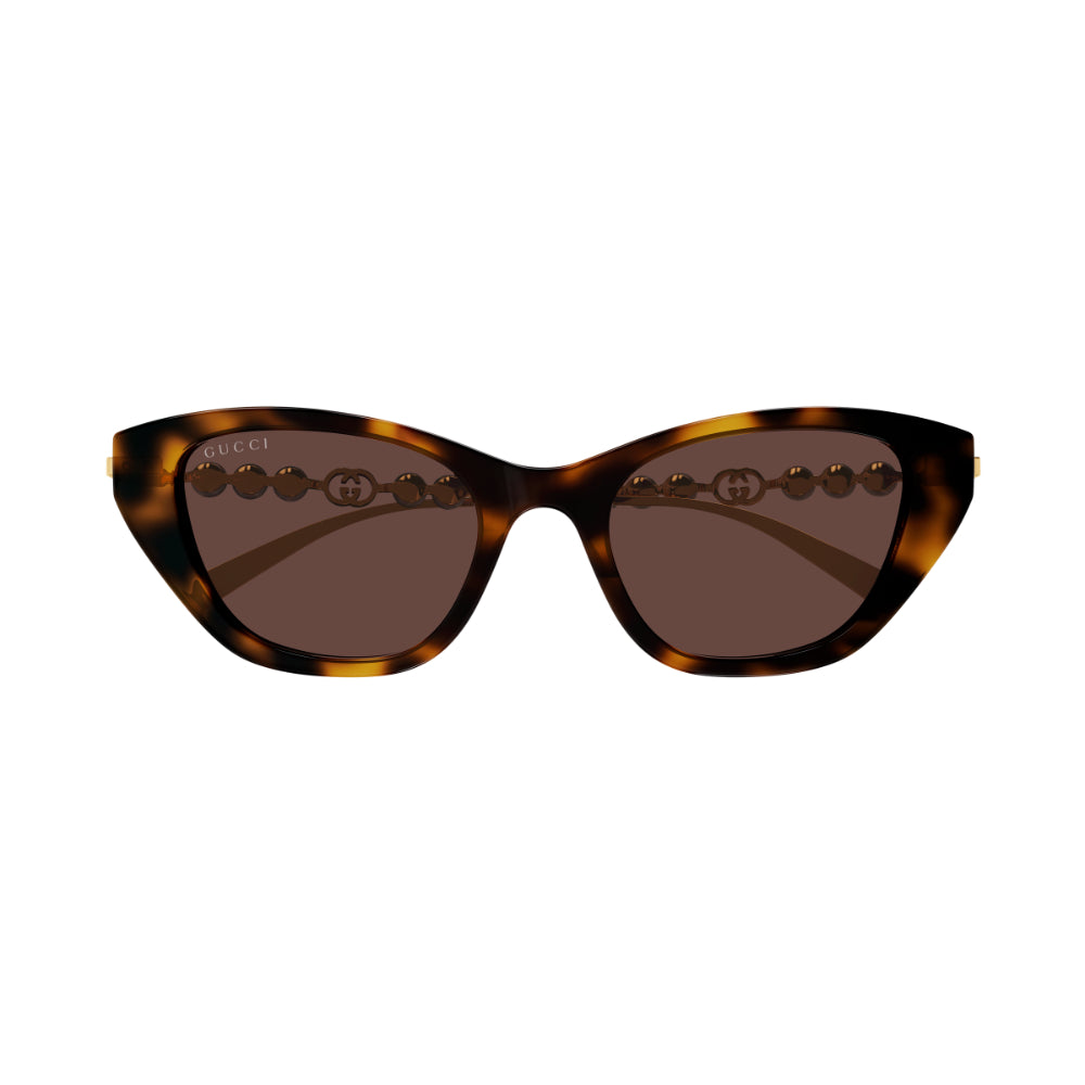 Gucci GG1968S Women's Sunglasses - Havana and Gold