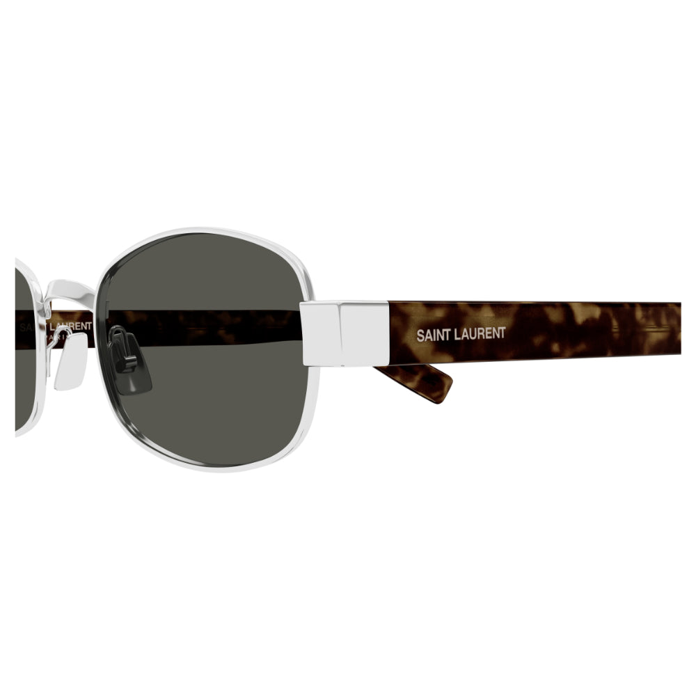 Saint Laurent SL 706 Unisex Sunglasses - Silver & Havana