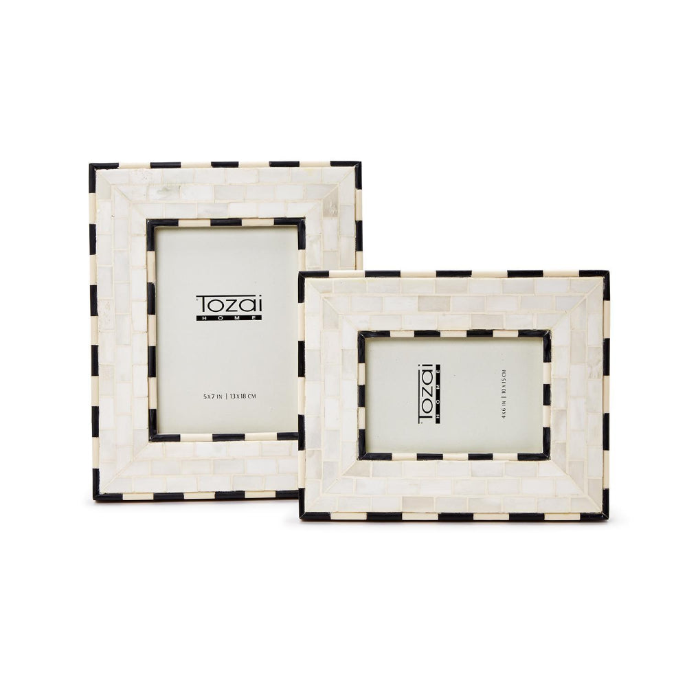 Two's Company Brick Pattern Photo Frame