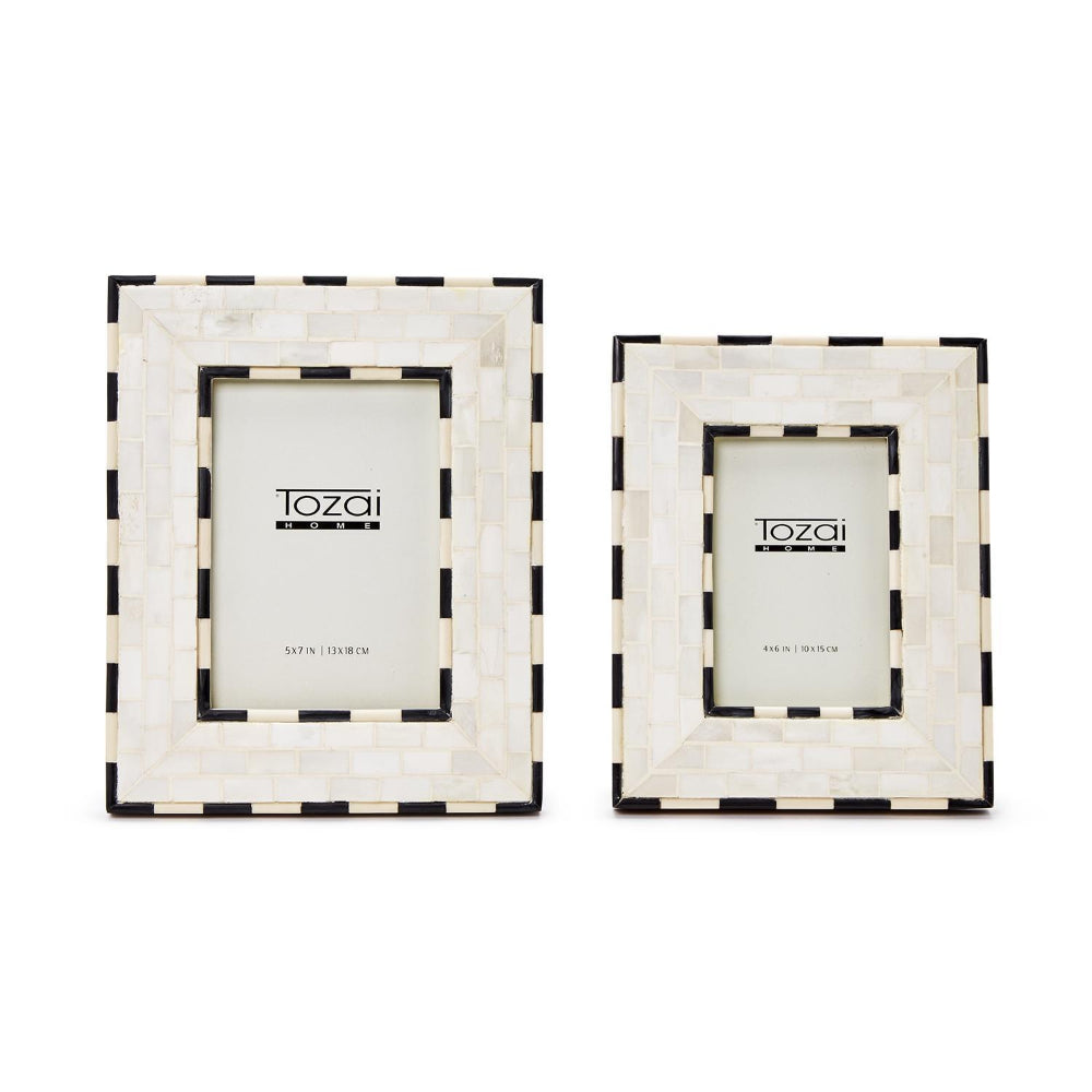 Two's Company Brick Pattern Photo Frame