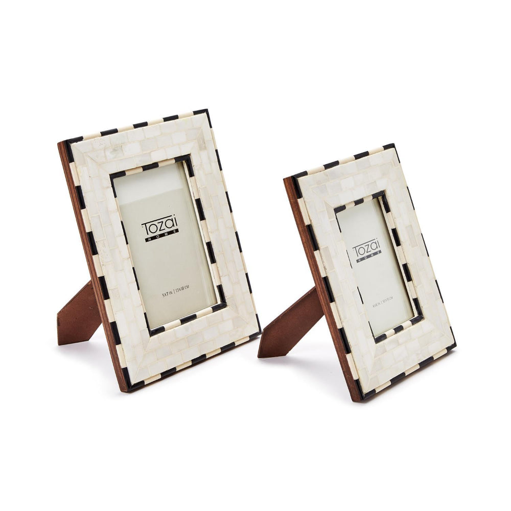 Two's Company Brick Pattern Photo Frame