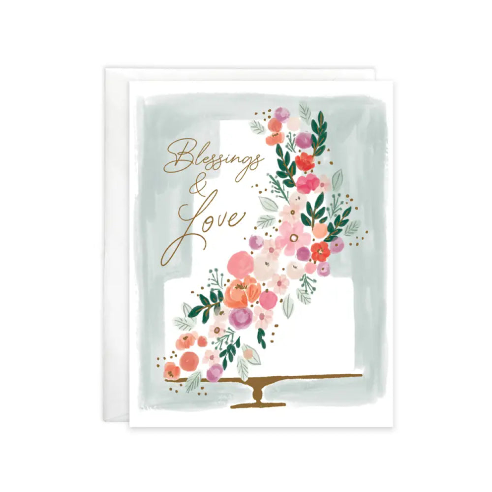 Gina B Designs With Scripture Wedding Greeting Card - Tiered Love Cake