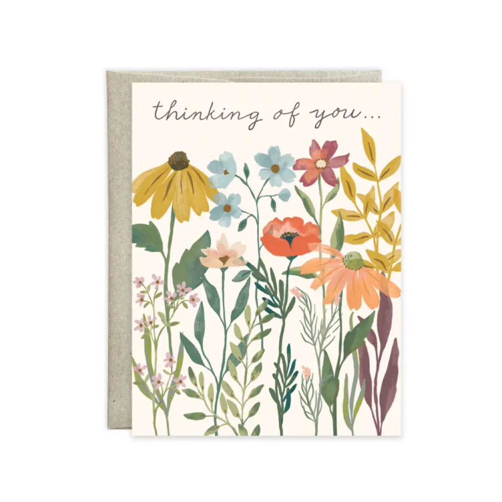 Gina B Designs Thinking of You Greeting Card - Wildflower Stems