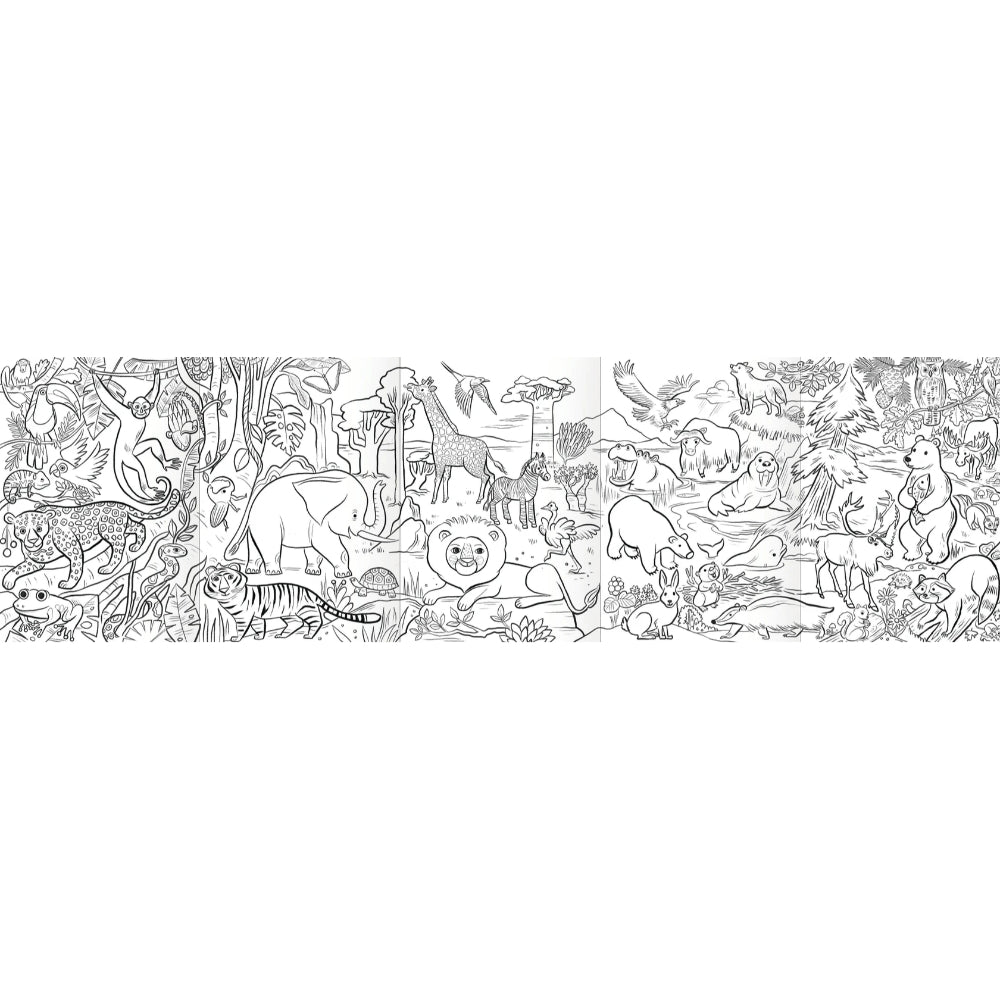 Eeboo Wild Animals Biggie Mini Mural