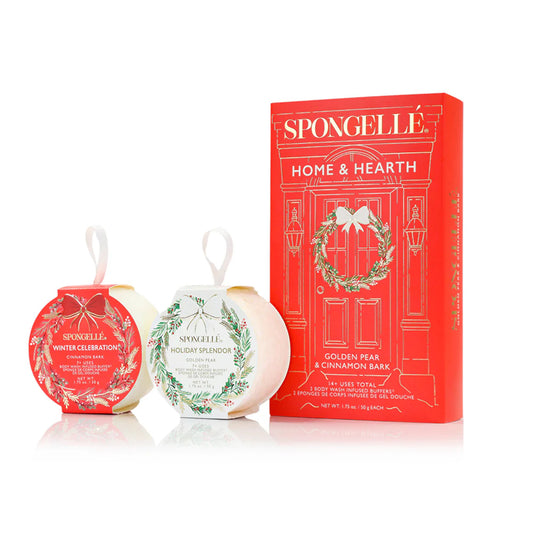 Spongelle Home & Hearth Body Buffer Holiday Wreath Gift Set
