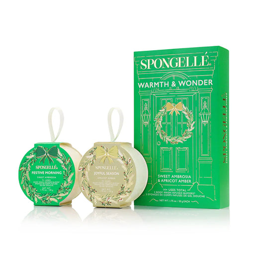 Spongelle Warmth & Wonder Body Buffer Holiday Wreath Gift Set
