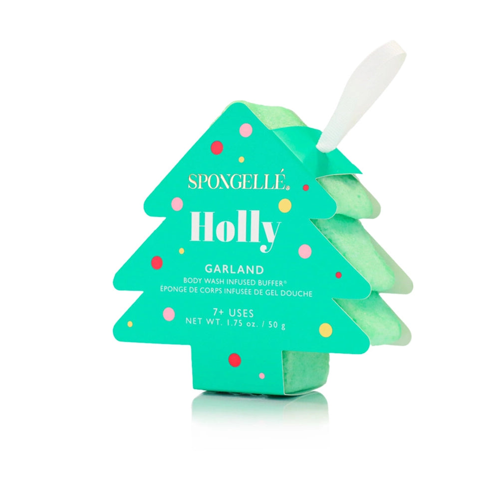 Spongelle Holiday Tree Ornament Body Wash Infused Buffer