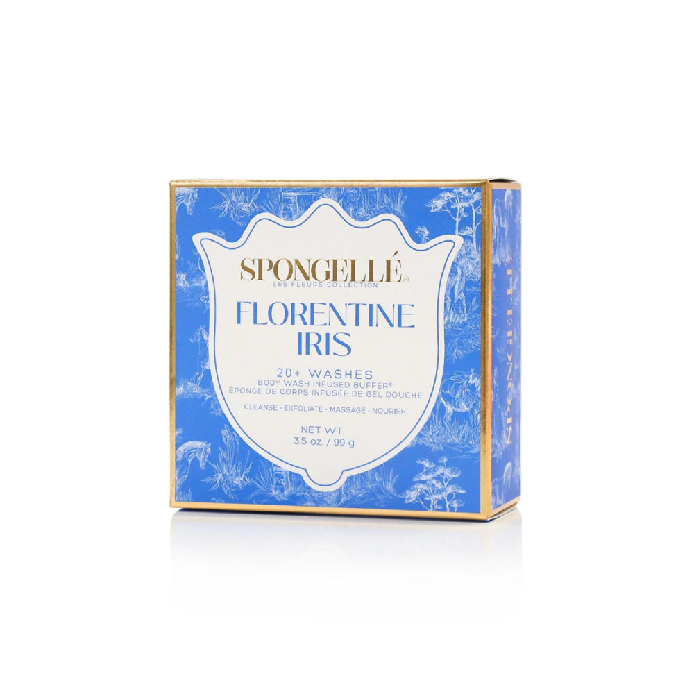 Spongellé Florentine Iris soap packaging on a white background