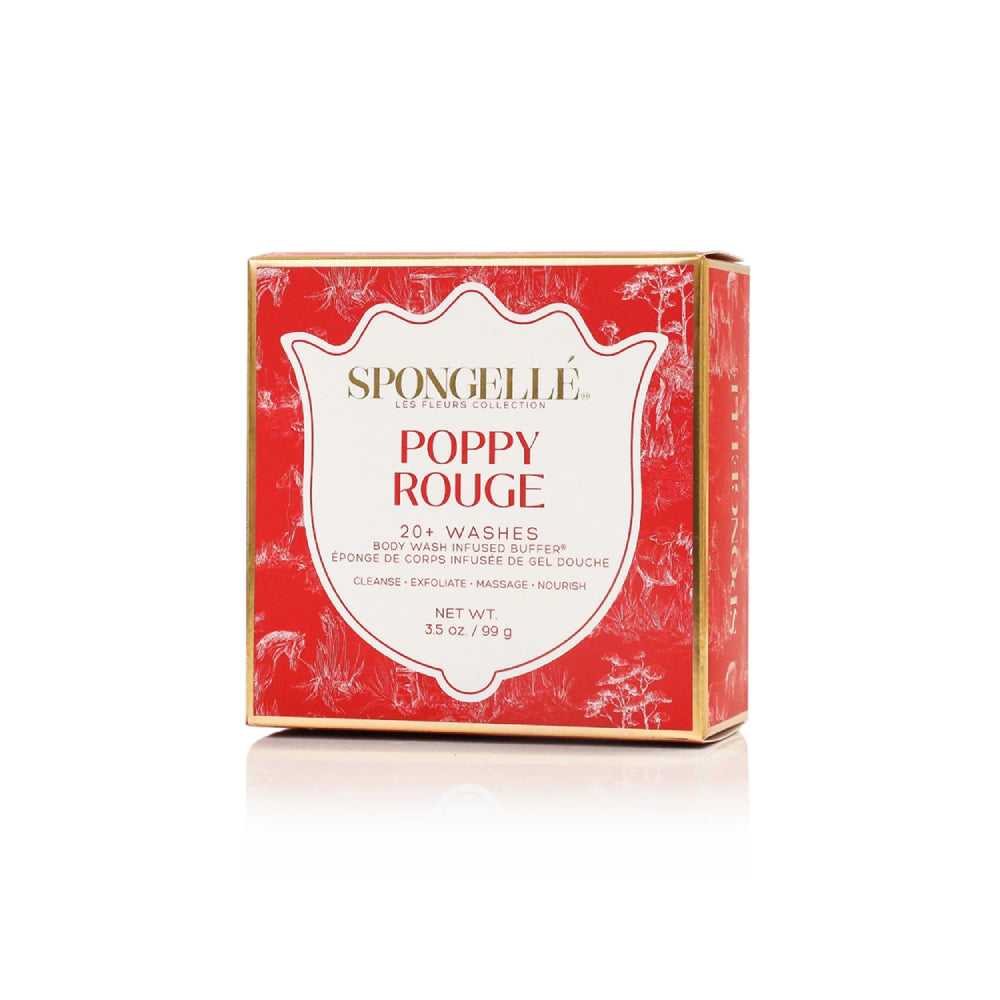 Spongelle Les Fleurs Body Buffer-Poppy Rouge