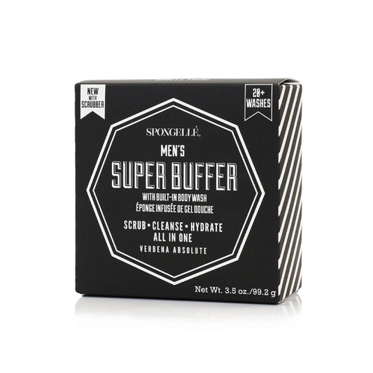 Spongelle 20+ Men's Super Buffer With Black Scrubber-Verbena Absolute 3.5oz