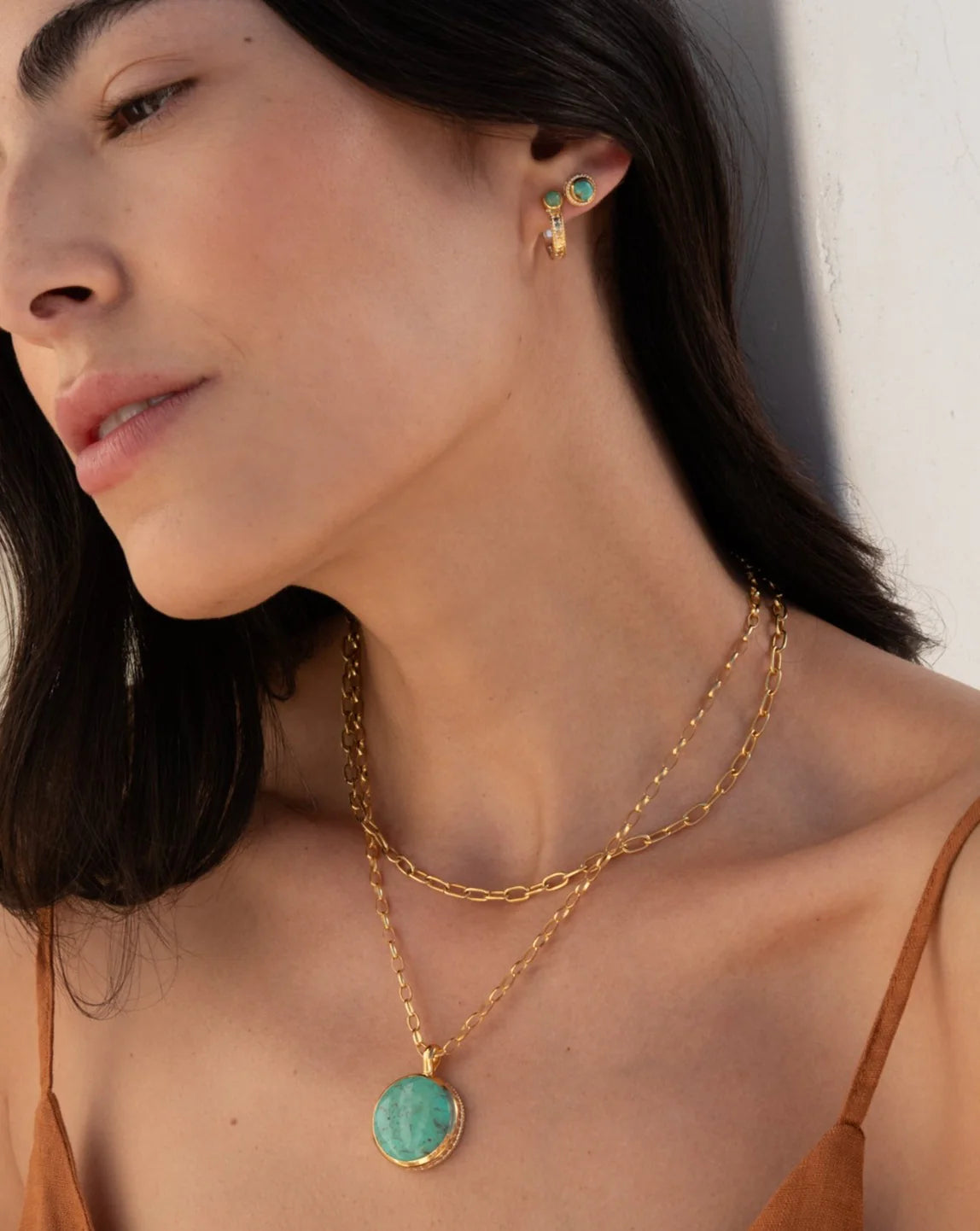 Anna Beck Single Turquoise Hoop Earrings
