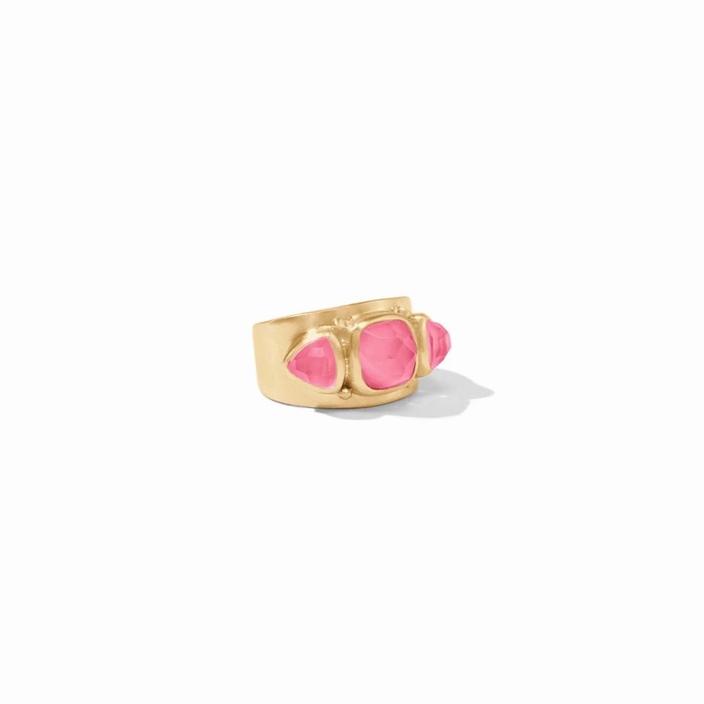 Julie Vos Aquitaine Ring - Iridescent Peony Pink