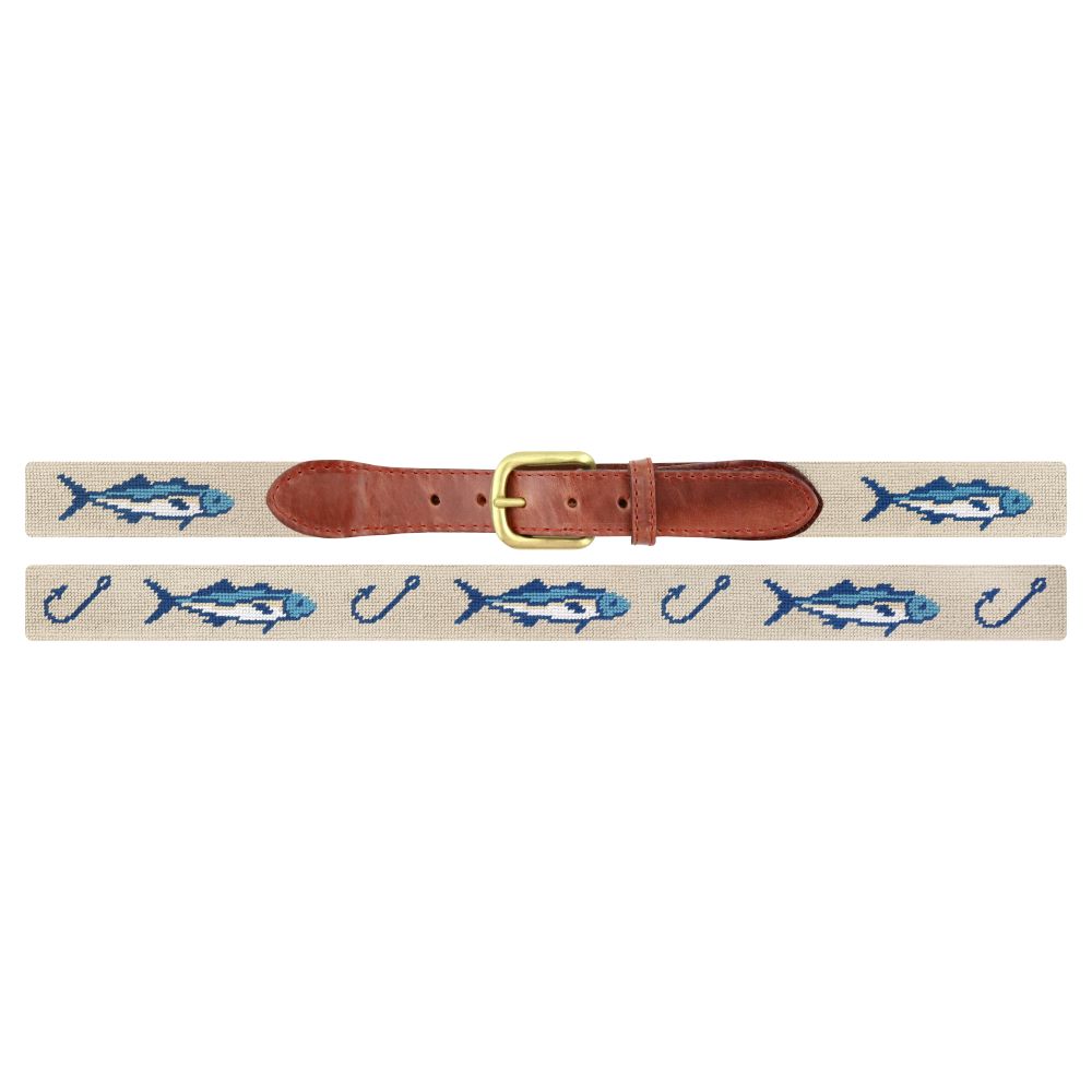 Smathers & Branson Azul Fish Belt-Light Khaki