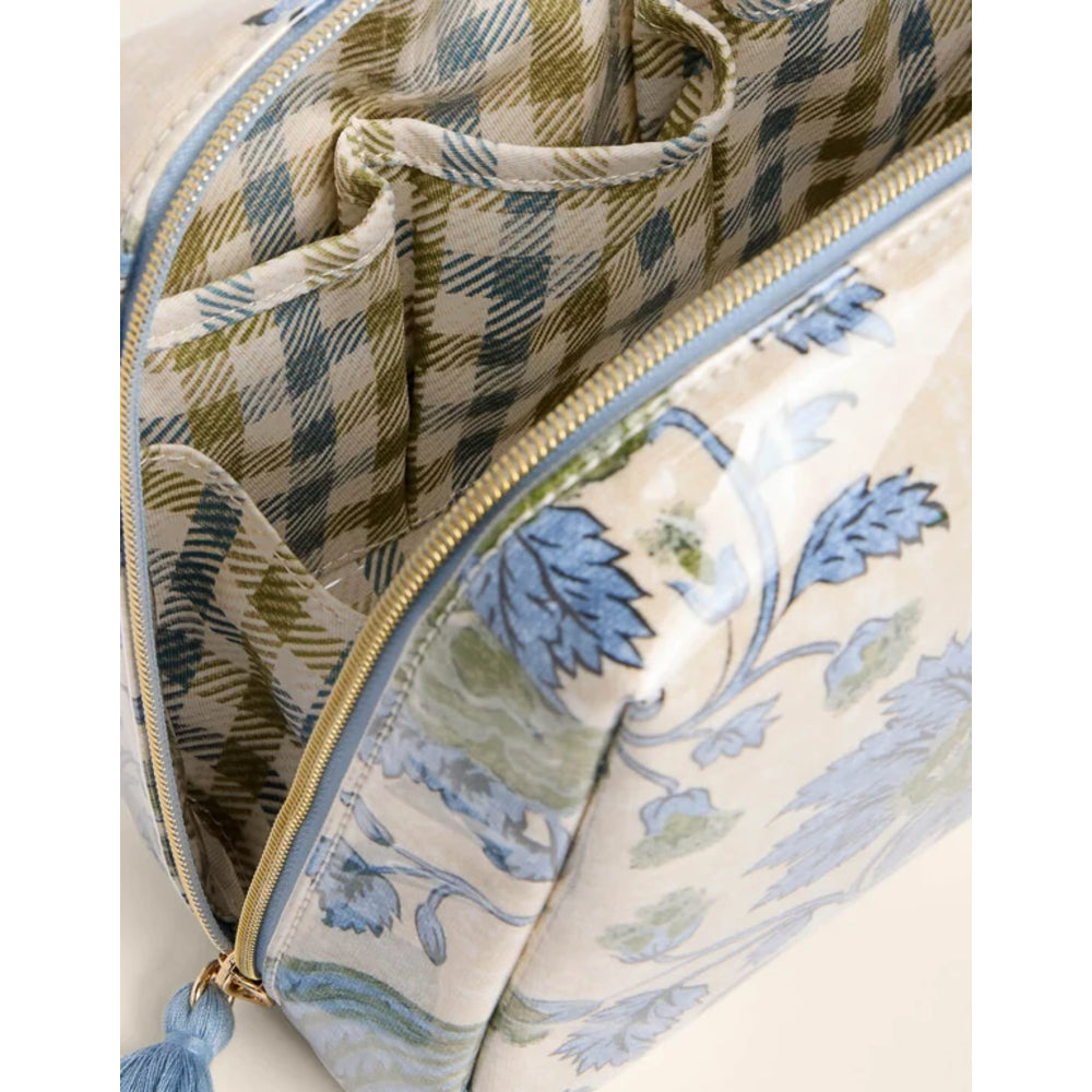 Spartina Large Cosmetic Pouch - Japonica Bird Green